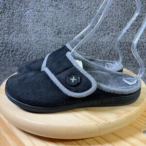 Orthaheel Slippers Shawn Womens Size 9 Black Faux Fur Lined Orthopedic Shoes